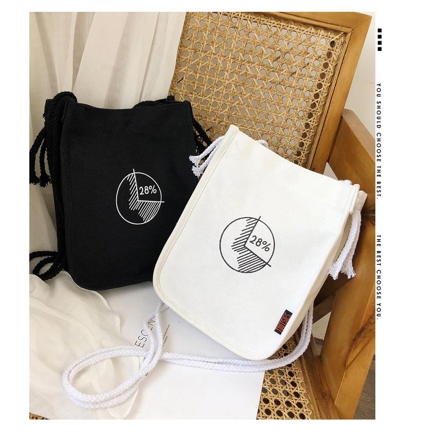 Casual Versatile Canvas Crossbody Bag Strap Student Shoulder Canvas Bag Small Bag Mobile Phone Bag