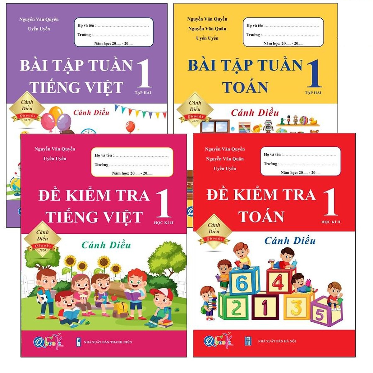 Sách - Combo Bài Tập Tuần Và Đề Kiểm Tra Lớp 1 Cánh Diều - Môn Toán Và Tiếng Việt Học Kì 2 4 Cuốn