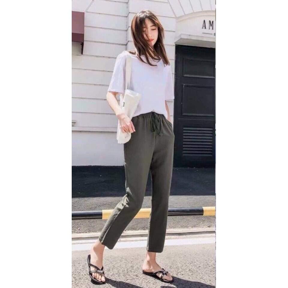 Quần Baggy Đũi Cạp Chun FRRESHIP Quần Đũi Vải Cao Cấp Không Nhăn Nhàu Quay Máy Thoải Mái