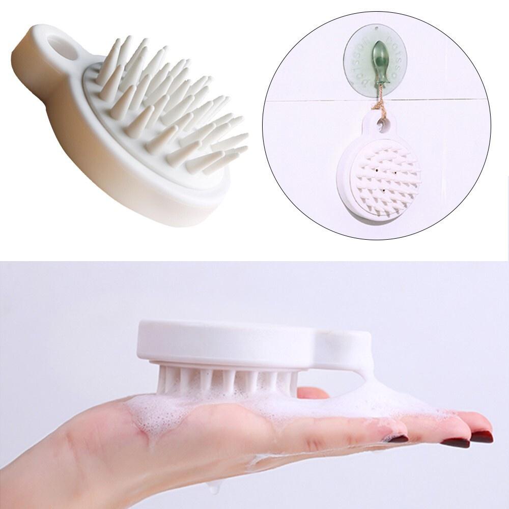 Lược Silicon Gội Đầu Chải Tóc Nhật Bản/ Bàn Chải Gội Massage Da Đầu - Giảm Rụng Tóc - Kích Thích Mọc Tóc (Có Hộp)