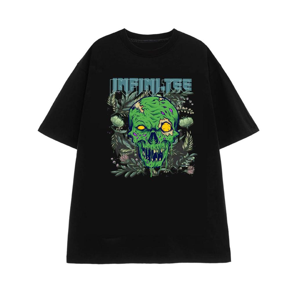 Áo thun in hình FNI.308, Thun 100 COTTON - form rộng UNISEX. - Đen Basic,XL từ 71 - 80kg