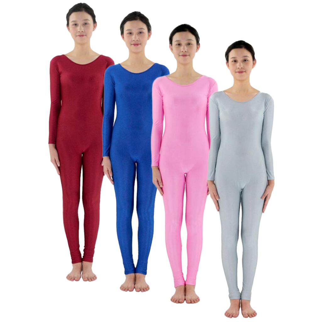 Women's Multicolor Spandex Jumpsuit Catsuit Stretch Unitard Cat Dance Costume S-3XL