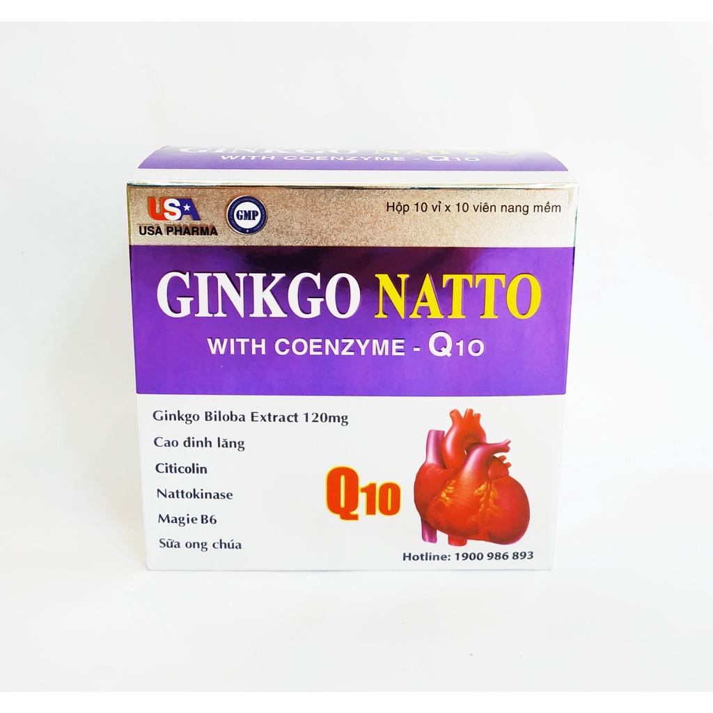 GINGKO NATTO 120MG - GINGKO BILOBA 360MG WITH COENZYME Q10 - BỔ NÃO HỘP 100 VIÊN