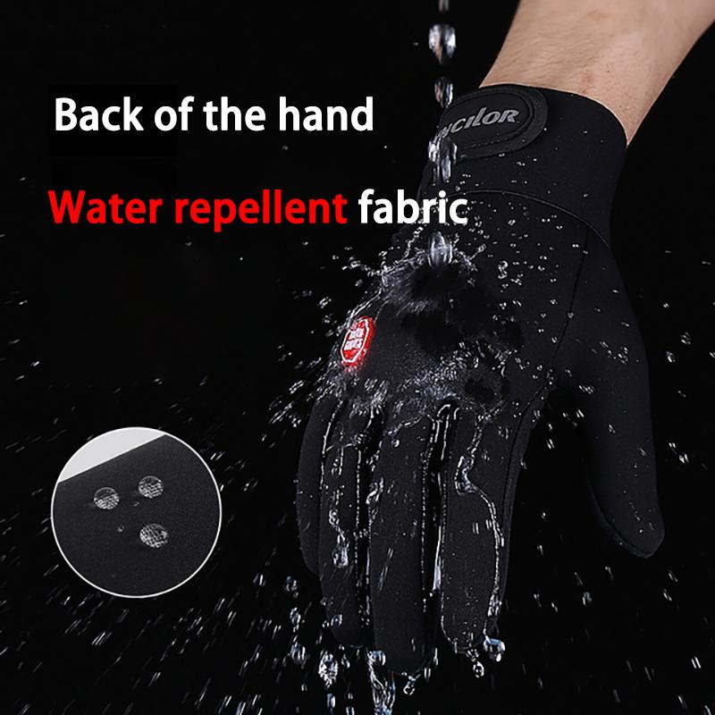Chống Thấm Nước Mùa Đông Găng Tay Xe Đạp Hỗ Trợ Màn Hình Cảm Ứng Găng Tay Xe Đạp Thể Thao Ngoài Trời Chống Trượt Chống Gió Xe Đạp Full Ngón