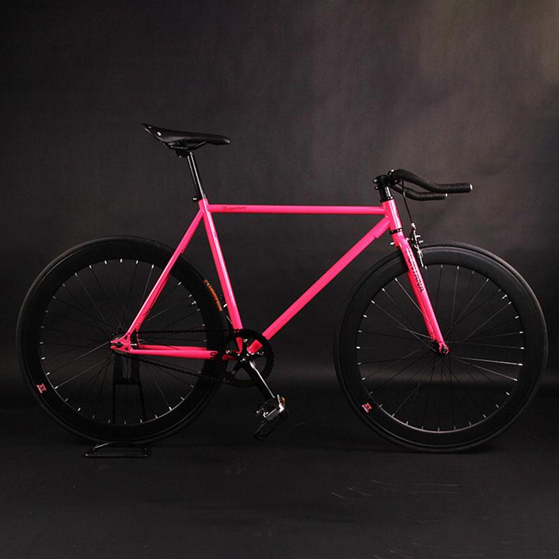 Xe Đạp Fixie Xe Đạp Fixed Gear 52Cm Đi Xe Đạp Xe Đạp Thành Phố Khung Thép Hợp Kim Bánh Xe 40Mm Tốc Độ Đơn Xe Đạp Color: black 2 Size: 46cm