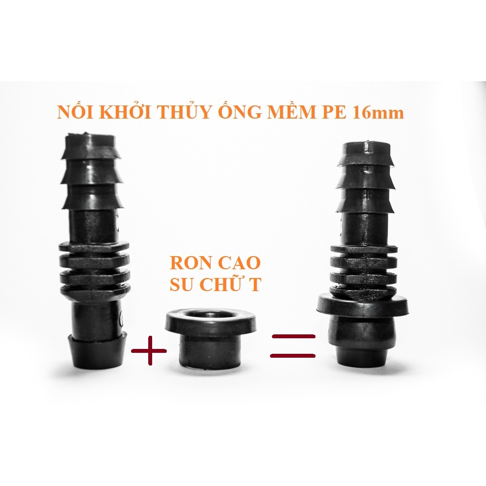 COMBO NỐI KHỞI THỦY Kèm Gioăng (Ron) Cao Su Cho Ống Mềm PE phi 16mm, 20mm, 25mm - goGarden