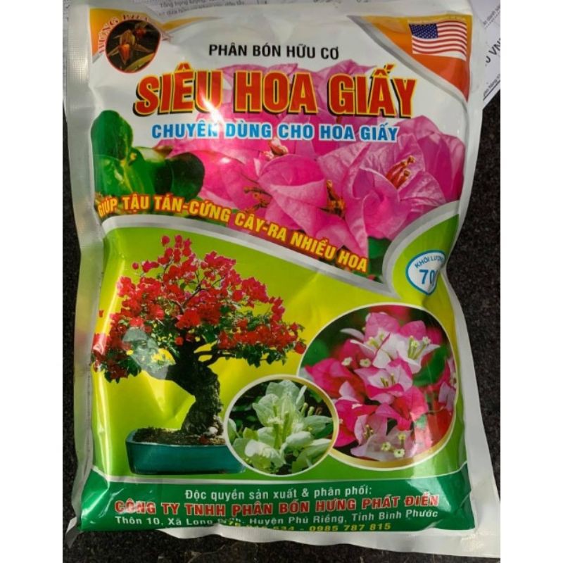 Phân bón hữu cơ siêu hoa giấy chuyên dùng cho hoa giấy gói 700g
