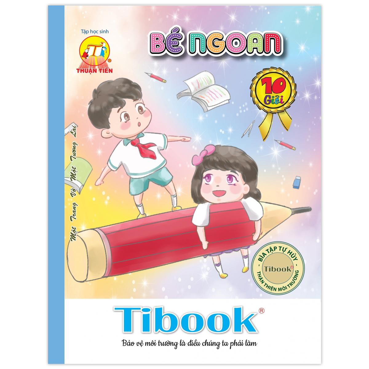 Bộ 5 Tập Học Sinh Bé Ngoan - 4 Ô Ly - 96 Trang 120gsm - Tân Thuận Tiến + Tặng Kèm 1 Xấp Nhãn + 1 Tập Kiểm Tra (Mẫu Bìa Giao Ngẫu Nhiên)