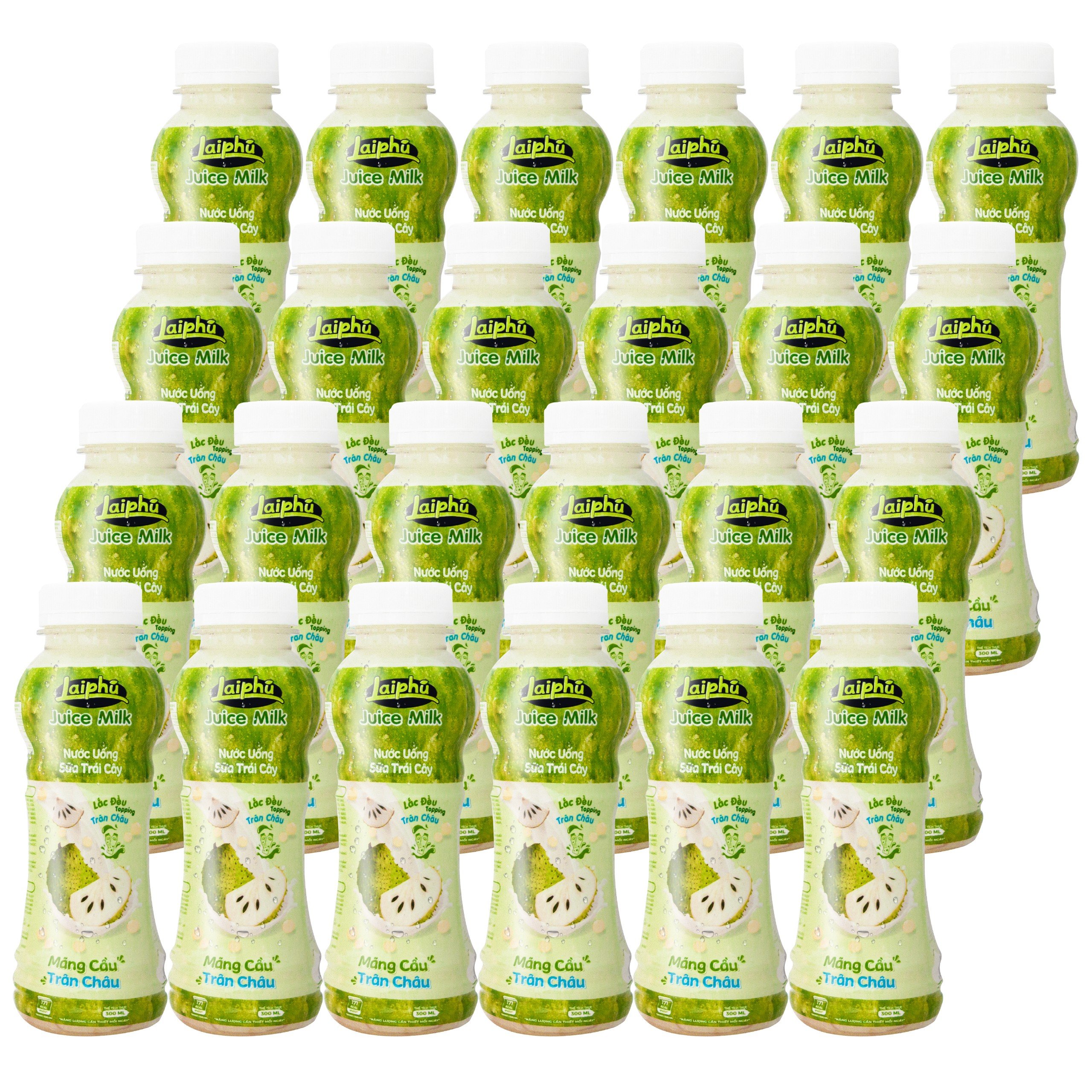 Sữa Trái Cây Mãng Cầu Trân Châu Lai Phú Chai 300ml - Thùng 24 Chai