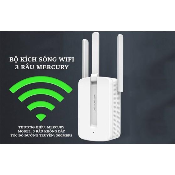 BỘ KÍCH SÓNG WIFI 3 RÂU MERCURY 300MBPS CỰC MẠNH