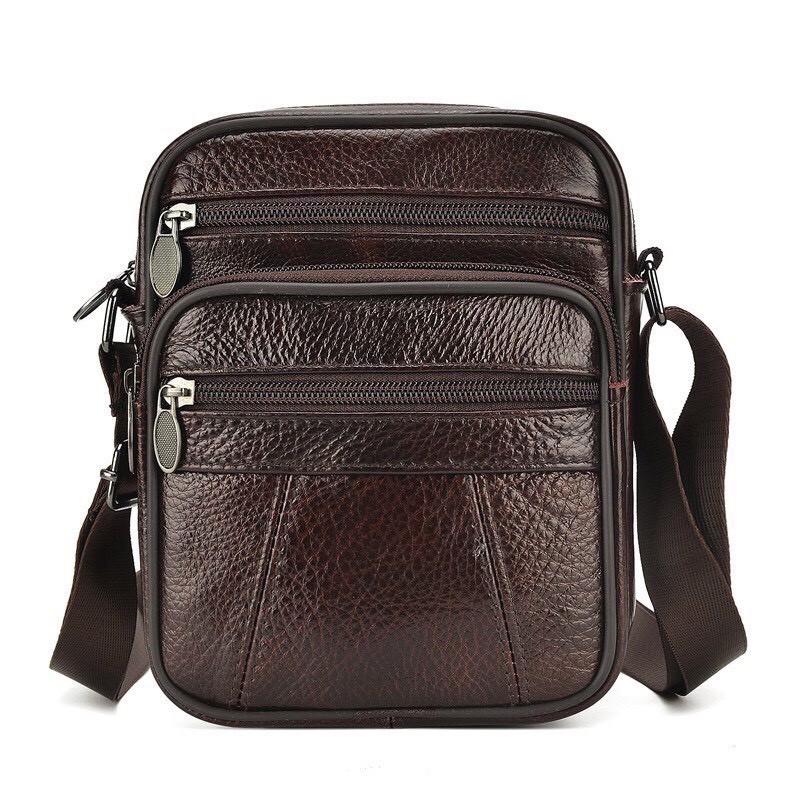 Túi đeo chéo nam da bò T41 2 size bảo hành 12 tháng D.HSTORE