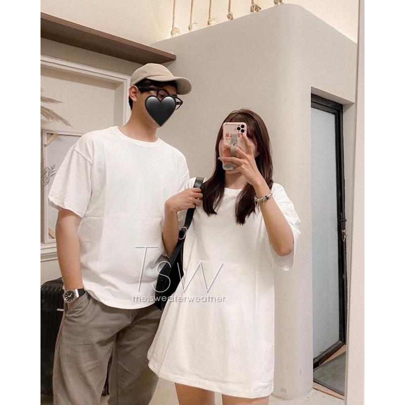 Áo Thun Form Rộng Tay Lỡ Trơn Basic, Áo Phông Đôi Nhiều Màu