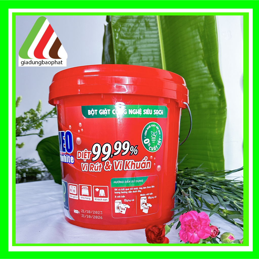 Bột Giặt Xô 9kg Oneo - Tẩy Sạch Đến 99% Vết Bẩn Cứng Đầu