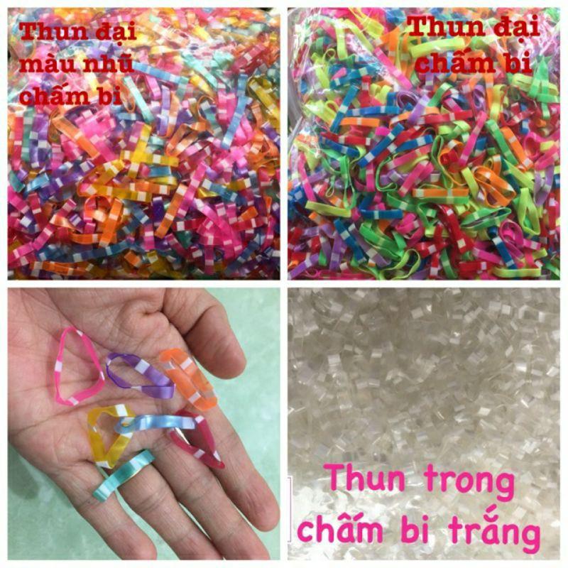 Túi 50gr thun cột tóc chun buộc tóc nhiều màu mới siêu dai