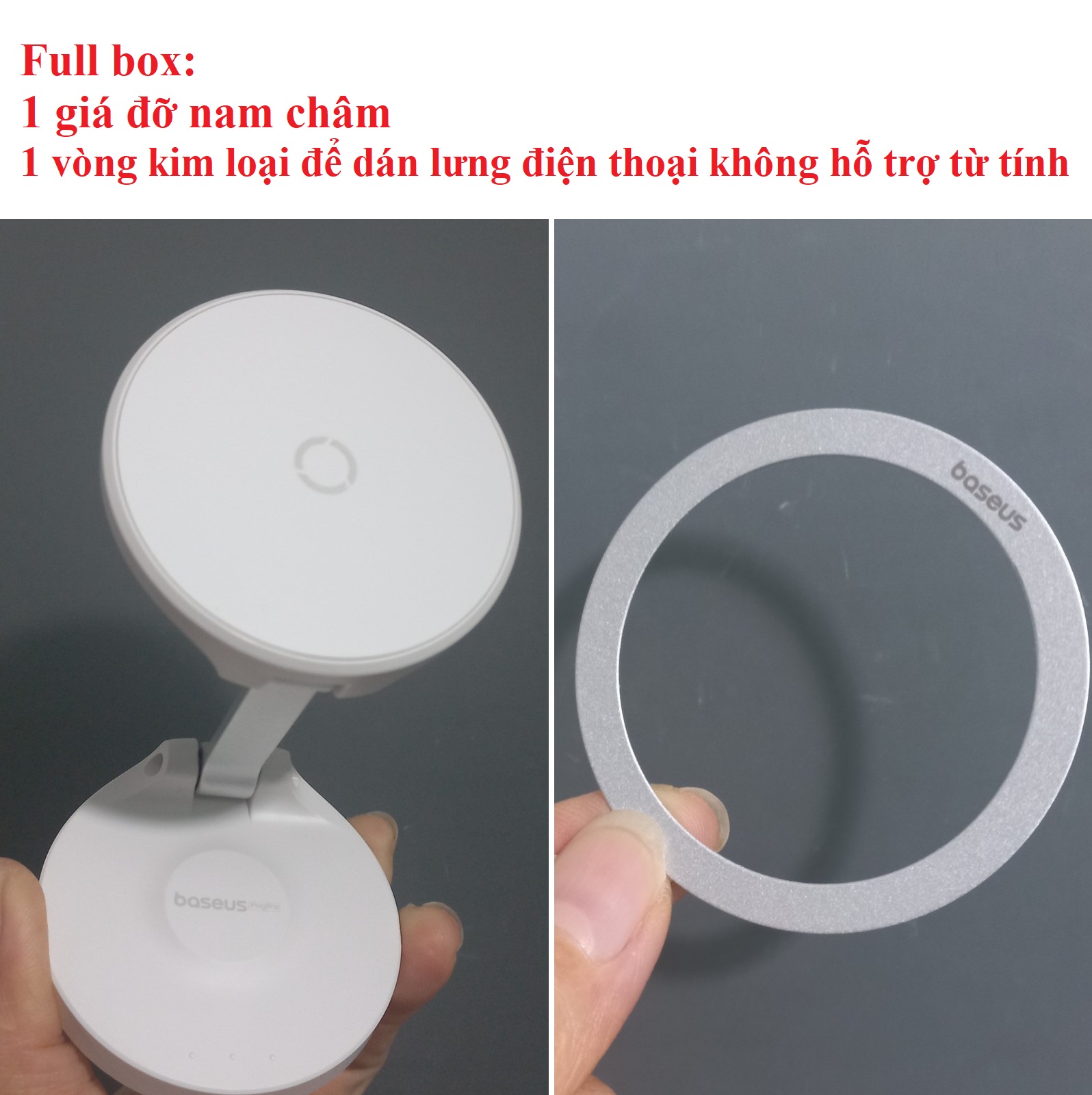 Giá đỡ điện thoại dán tường hít nam châm dạng gậpcho iphone Baseus MagPro Foldable Phone Mount BS-HP016 _ hàng chính hãng