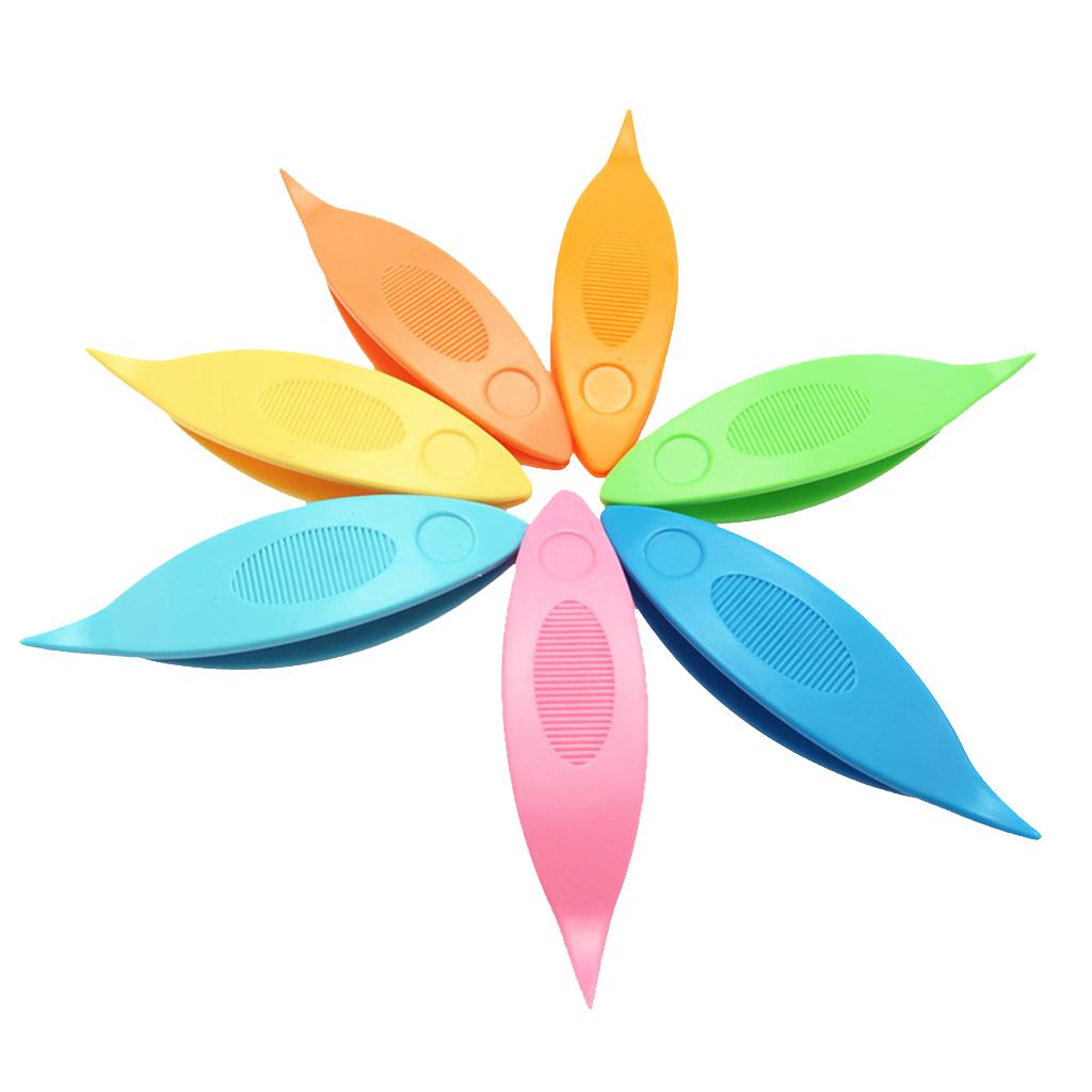 7Pcs Colorful Plastic Tatting Lacemaking Shuttle Tools 6.5 x 2.2cm