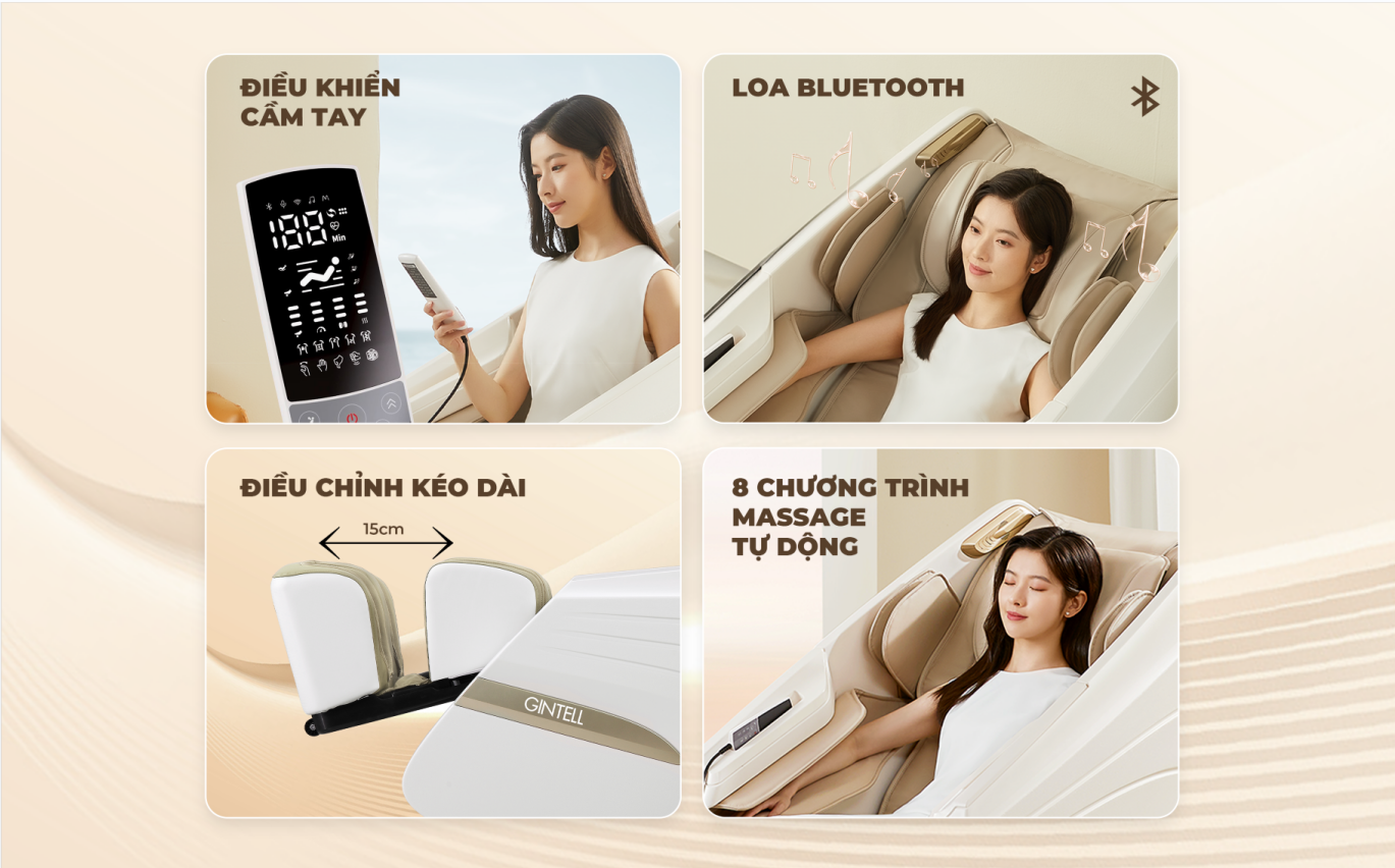 |MUA 1 TẶNG 1| Ghế massage toàn thân GINTELL S3 PLUS SUPER CHAIR + G RELAX EZ | 3 Năm bảo hành chính hãng