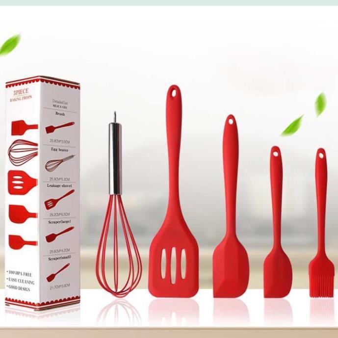 Bộ dụng cụ làm bánh cơ bản bằng silicon 5 món