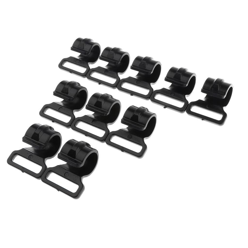 30 Pieces Camping Tent Clips Accessories Tent Hook Clamp Tool Durable Black 2.5cm