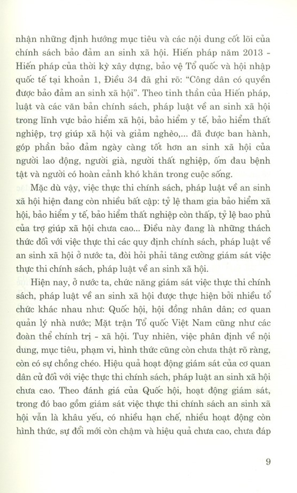 Nâng Cao Hiệu Quả Giám Sát Của Cơ Quan Dân Cử Đối Với Việc Thực Thi Chính Sách, Pháp Luật Về An Sinh Xã Hội Ở Việt Nam