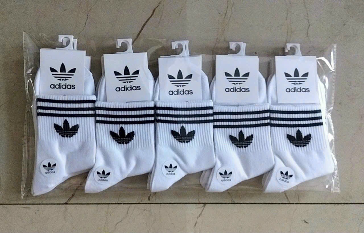 Combo 5 đôi tất cổ cao phong cách Hàn Quốc chất đẹp 100% coton