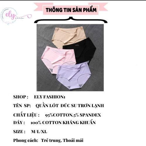 Quần lót nữ cotton đúc su không đường may cao cấp chất liệu thun lạnh mềm mại kháng khuẩn được chọn màu mẫu Q1