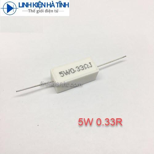 TRỞ 5W 0.33R TRỞ SỨ 5W 0.33R 5W 0.33 OHM LOẠI TỐT