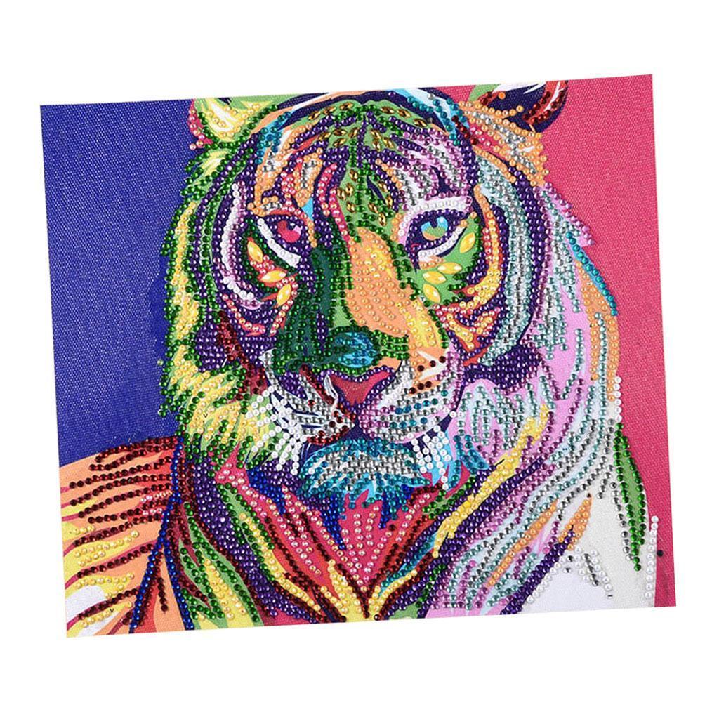 5D Special Shaped Tiger  Kit Cross Stitch DIY Arts Crafts