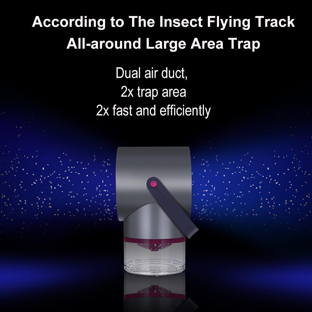 Đèn bẫy muỗi bằng ánh sáng UV sạc USB, hoạt động yên tĩnh