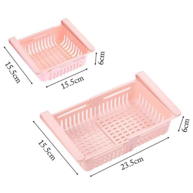 COMBO 2 KHAY RỔ NHỰA KÉO DÀI ĐỰNG THỨC ĂN THỰC PHẨM TRONG TỦ LẠNH THÔNG MINH
