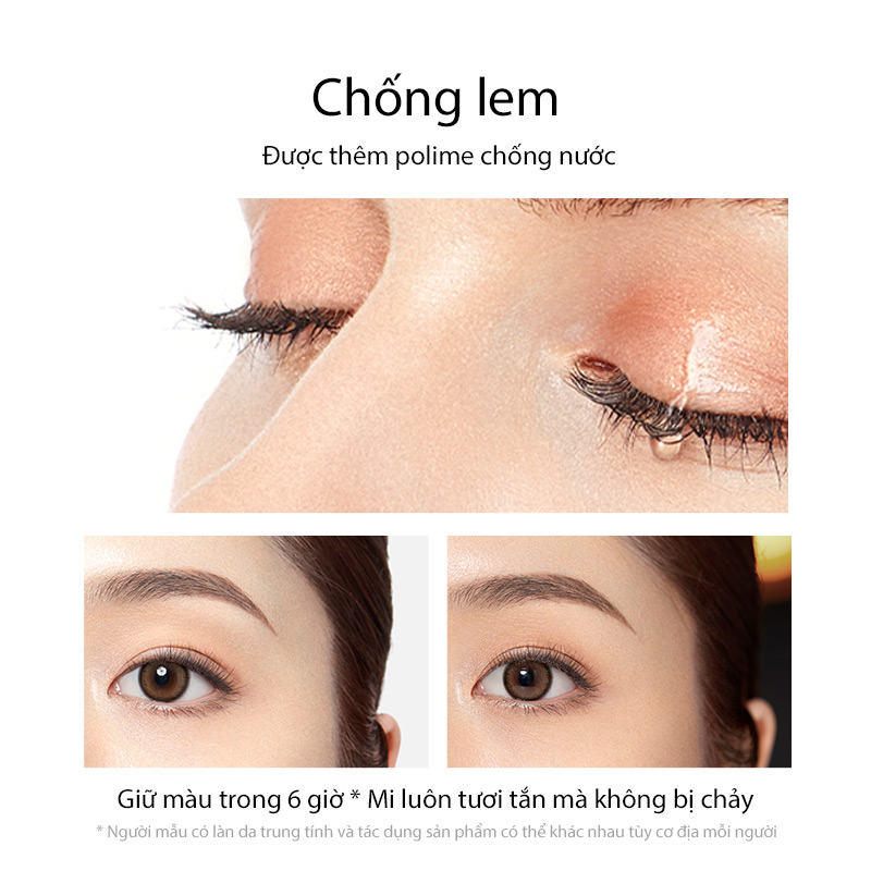 Mascara Chuốt Mi PERFECT DIARY Lâu Trôi Chống Thấm Nước Làm Dày Và Dài Mi Tự Nhiên Tiện Lợi 4.5g