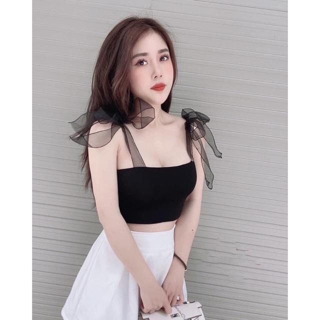Áo 2S Ruy Băng Buộc Nơ Vai Hit Hot
