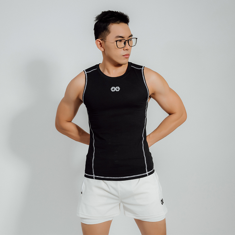 Áo Sát Nách Tanktop Nam Thể Thao Giữ Nhiệt Co Giãn Ôm Body Bó Cơ - LocalBrand X9 - Tập Gym Yoga Chạy Bộ Tennis - X010