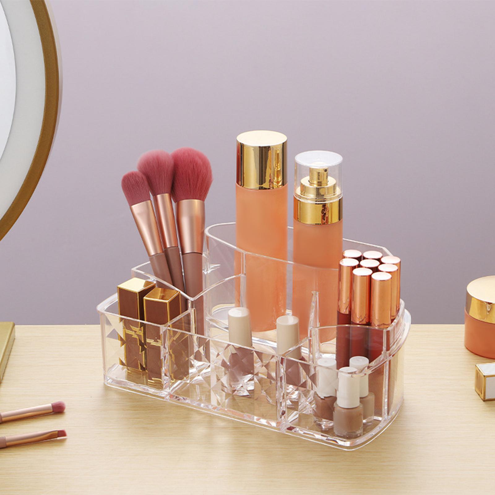 Makeup Organizer Compact Cosmetic Storage Box for Lipstick Bathroom Dresser