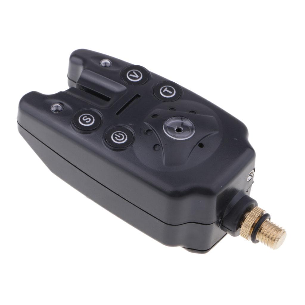 Fishing Bite Alarm Bite Indicator LED Sound Light Alert Fishing Rod Holder