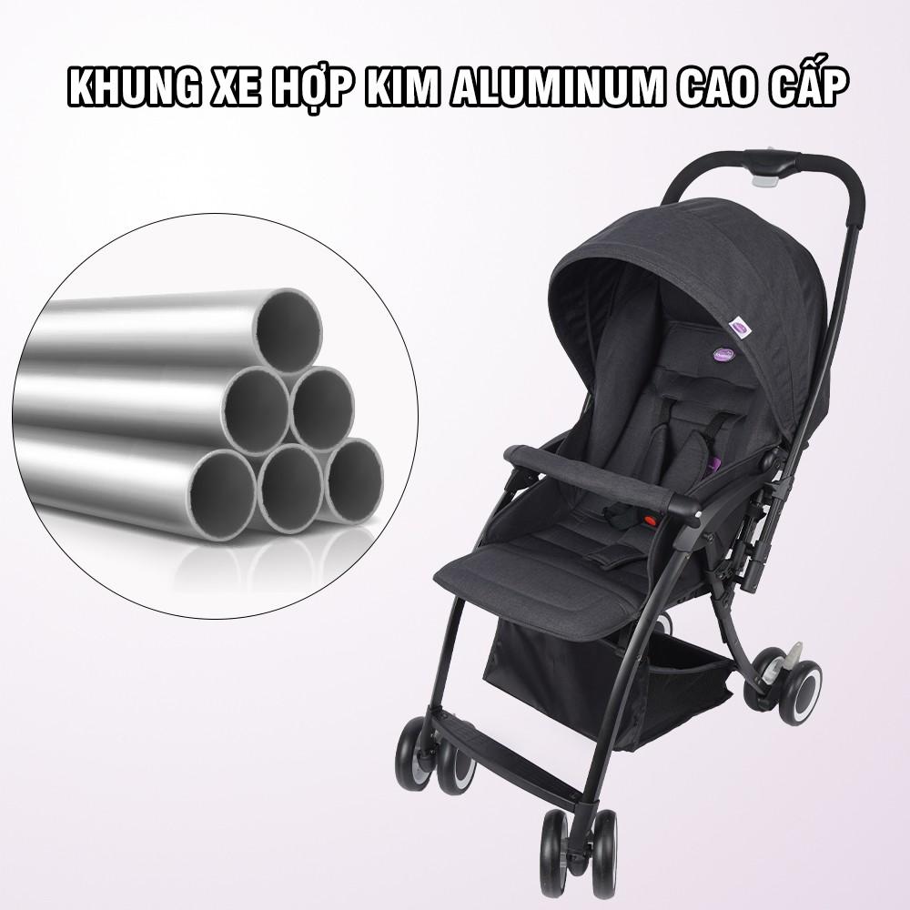 Xe đẩy gấp gọn cho bé Mastela Premium T05S - Xe đẩy em bé sơ sinh 2 chiều khung aluminium cao cấp bảo hành 12 tháng