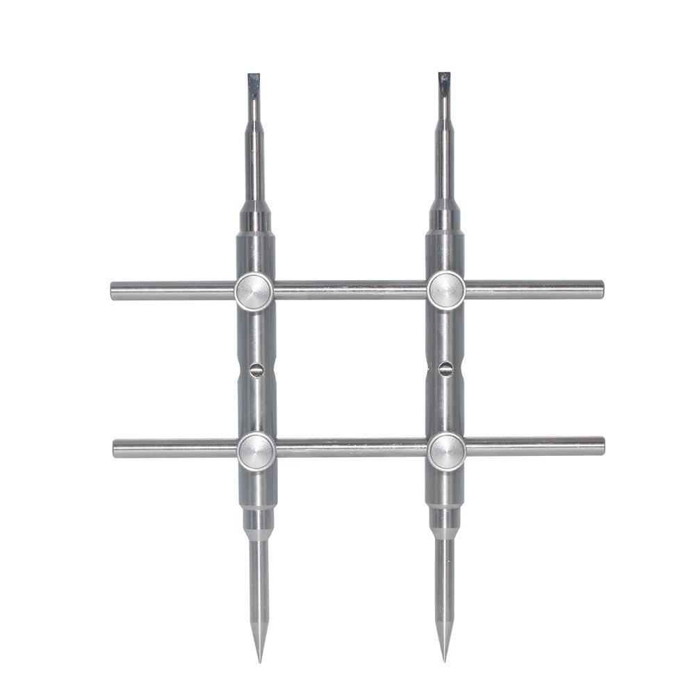 Repair Tool Camera Tool Detachable Tic-tac-toe Tool for Camera Lens with 2 Tips Lens Repair Set Flat Pointed 4 Screws 1
