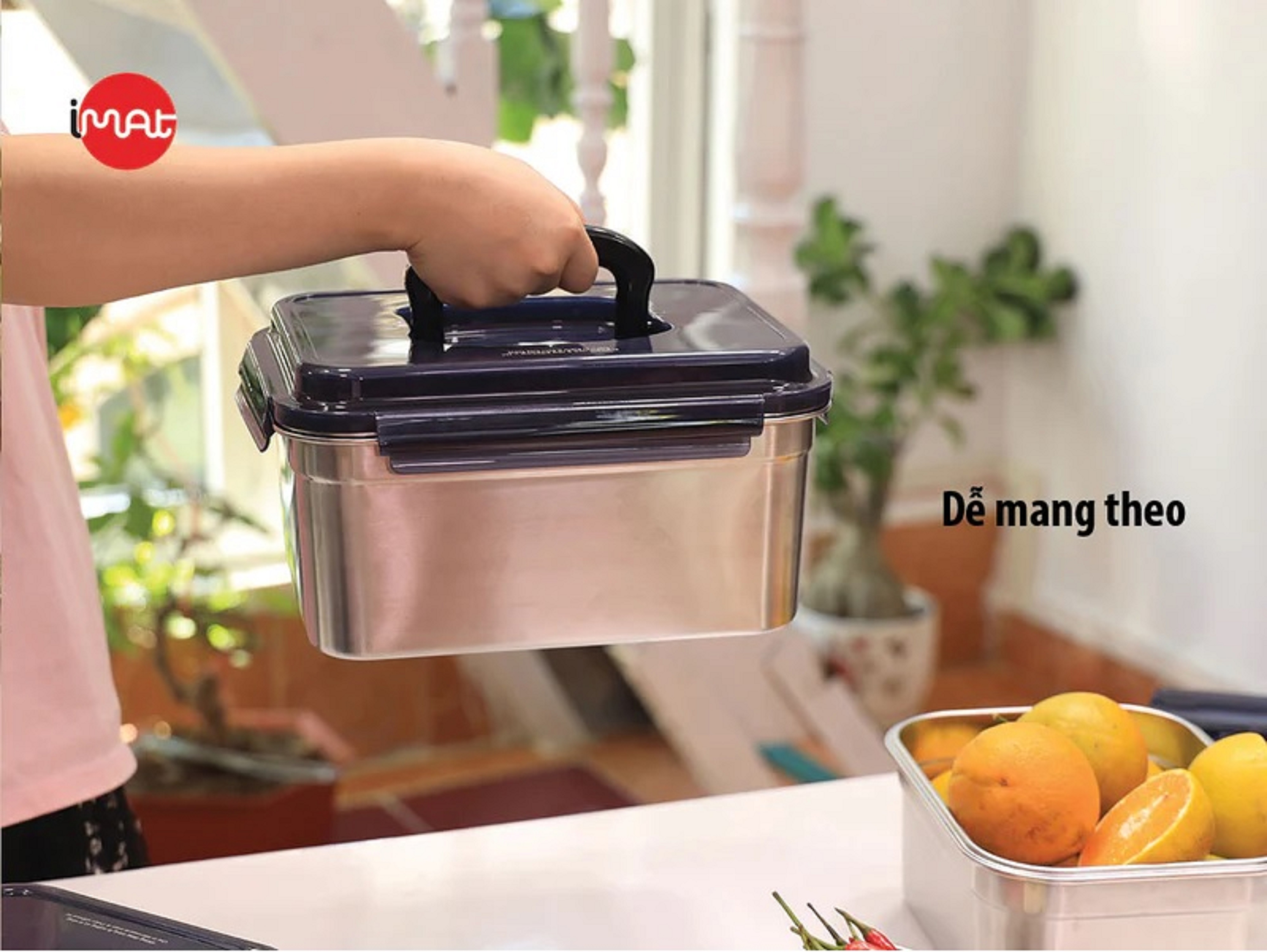 Bộ 5 hộp inox iMAT dùng vi sóng