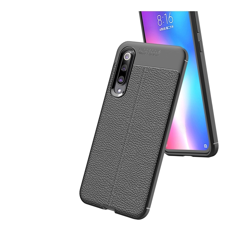 Ốp lưng silicon dẻo giả da Auto Focus cao cấp dành cho Xiaomi Mi 9 SE - Hàng chính hãng