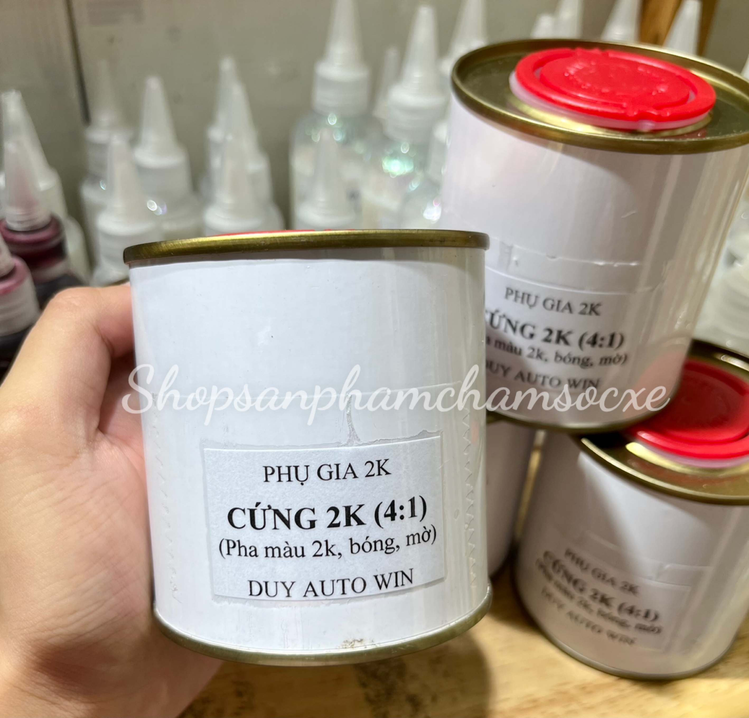 Cứng 2k lon 250g - Dùng pha màu 2k, bóng 2k, mờ 2k