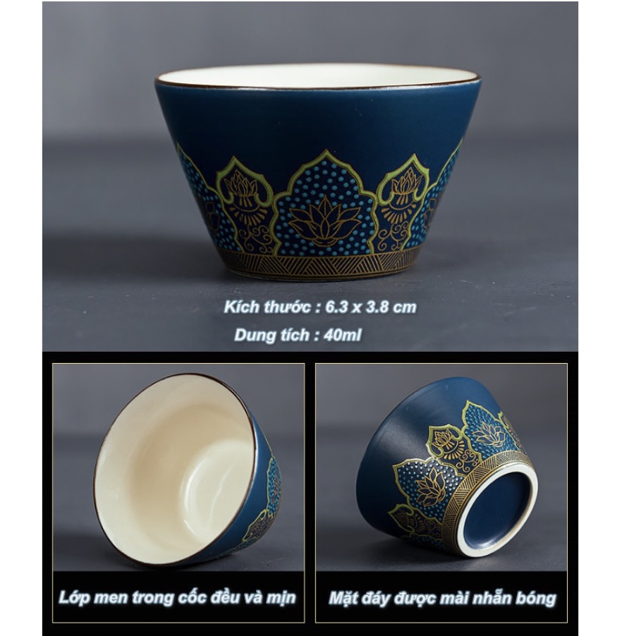 Bộ Dụng cụ uống Trà Kèm Hộp ĐỰng Da Otis Crafts Cao Cấp