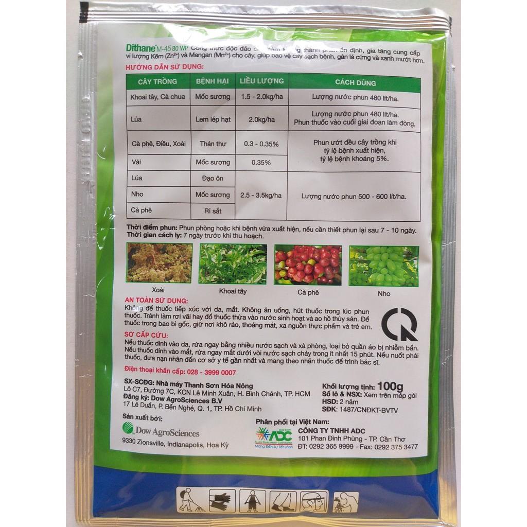 Thuốc trừ bệnh cây trồng Dithane M-45 80WP - 100gr