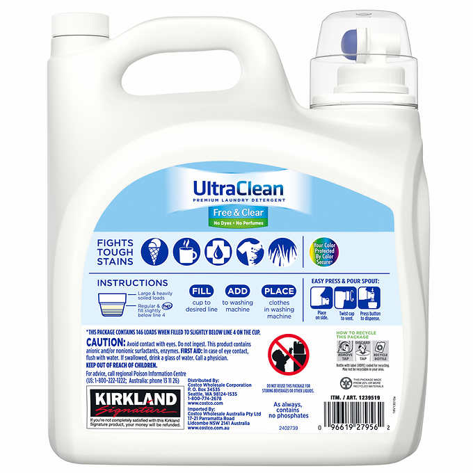 Nước giặt Kirkland Ultra Clean