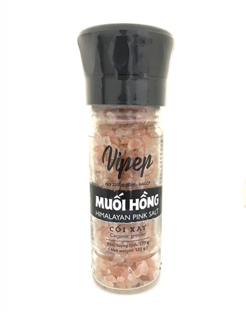 Muối Hồng Himalaya Vipep Xay 1.1kg Tặng Cối Xay Ceramic