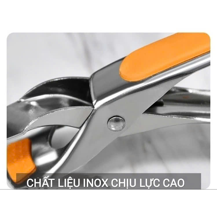 Kẹp Gắp Nóng Inox 304 Có Mút Silicon Chống Trượt 17cm – Kẹp Chống Bỏng, Gắp Bát/Nồi/Nắp An Toàn - HÀNG CHÍNH HÃNG MINIIN