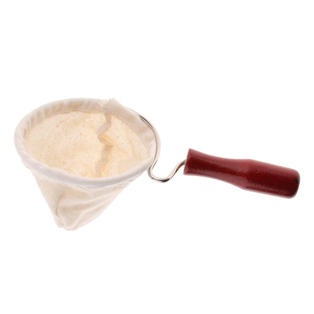 Coffee Filter Bag Flannel Cloth Coffee Tea Strainer with Handle