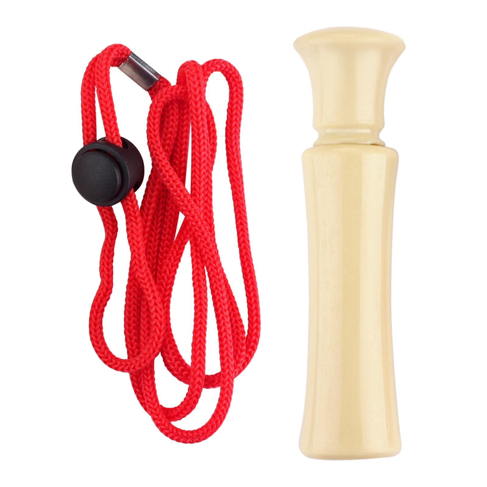 Duck Call Whistle with Rope Decoy Gear Hunting Outdoor Tool red