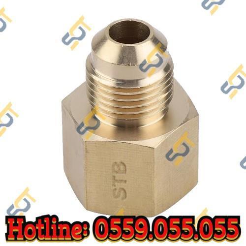 Thẳng ren trong 1/2 (21), 1 đầu côn lồi( 6mm,8mm,10mm) (Brass Flare Fitting Female Connector)