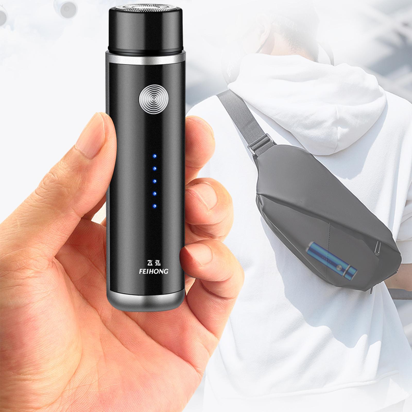 Men Mini Electric Shavers, Electric Razors with LED Indicator Shaving Machine Washable Rechargeable Shaving Razors for Travel Business Hotel
