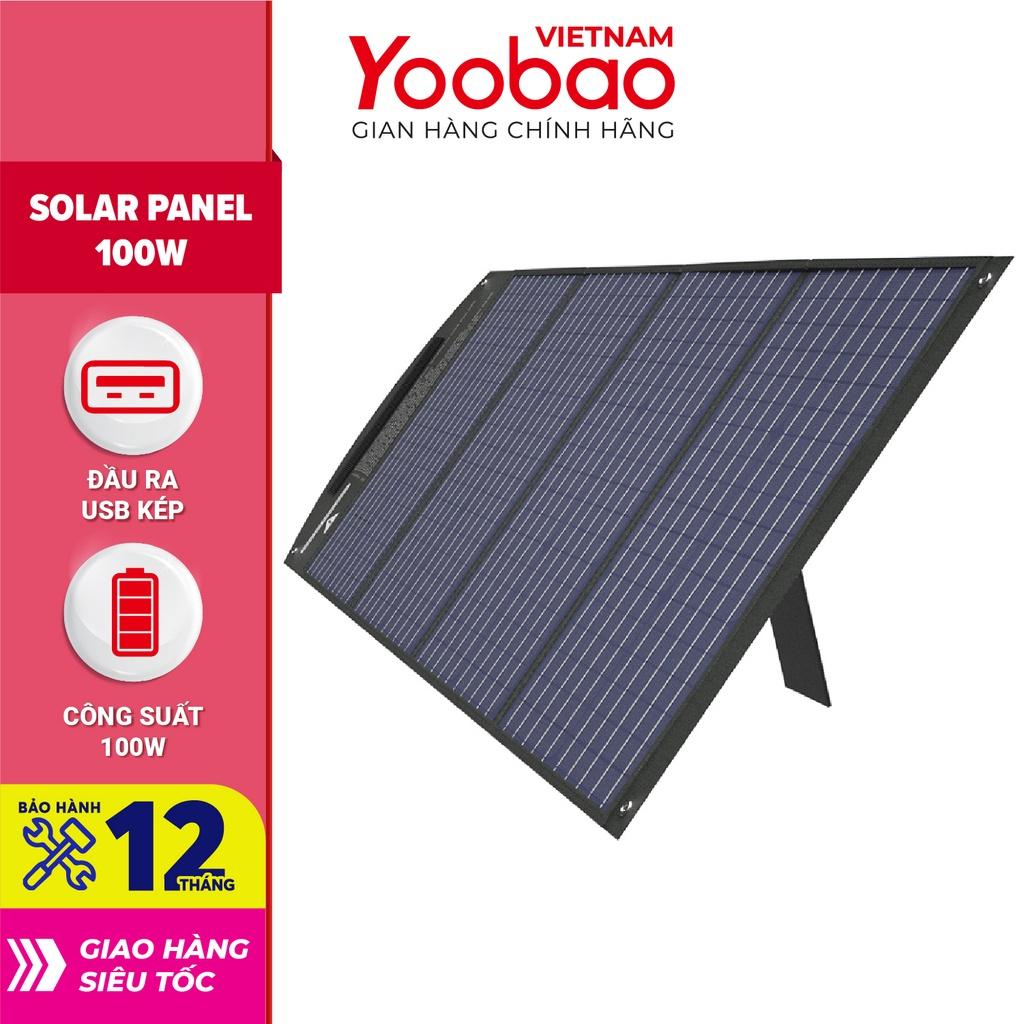 Tấm pin năng lượng mặt trời YOOBAO Solar Panel - Công suất 100W - Dùng cho cắm trại ngoài trời - Hàng chính hãng